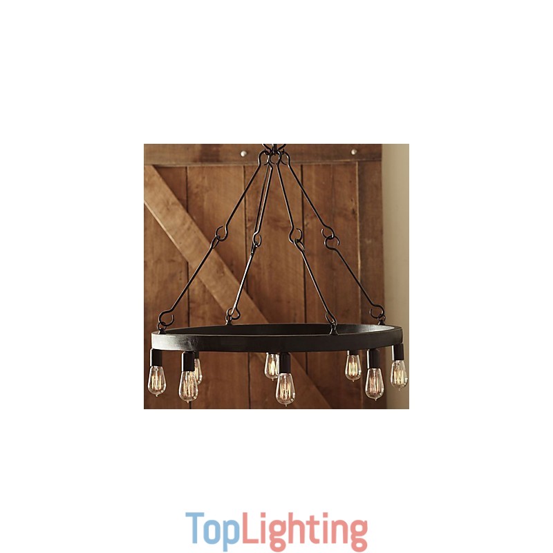Retro Style Iron Pendent Light with 8 Lights