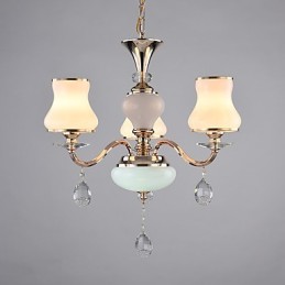 Modern Contemporary Electroplated Feature for Crystal Metal Chandelier