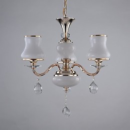 Modern Contemporary Electroplated Feature for Crystal Metal Chandelier