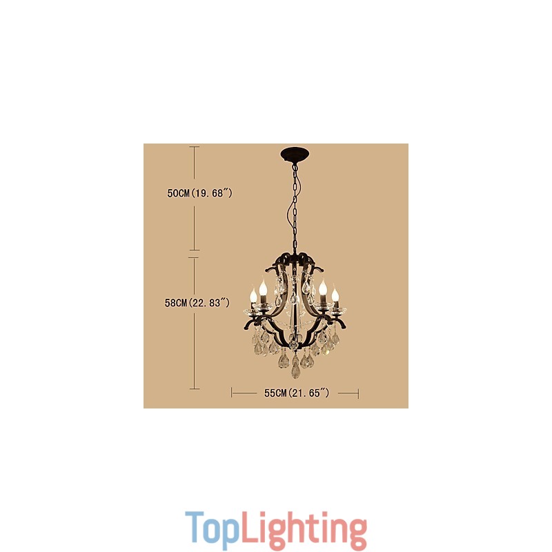 5 Lights Crystal Chandelier Modern Contemporary Traditional Classic Rustic Lodge Vintage Retro Lantern Drum Country Painting