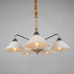 Modern Contemporary Country Electroplated Feature for Wood Bamboo Chandelier