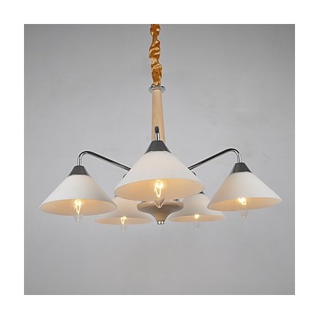 Modern Contemporary Country Electroplated Feature for Wood Bamboo Chandelier Modern Contemporary Country Electroplated Feature for Wood Bamboo Chandelier