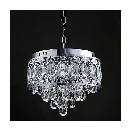 Elegant Modern Transparent Crystal Chandelier with 4 Lights Elegant Modern Transparent Crystal Chandelier with 4 Lights