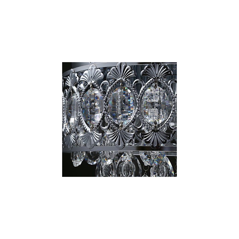 Elegant Modern Transparent Crystal Chandelier with 4 Lights