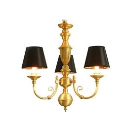Chandelier Traditional Classic Country Brass Feature for Mini Style Metal 3 Bulbs