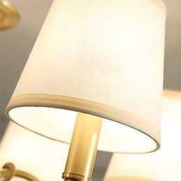 Chandelier Traditional Classic Country Brass Feature for Mini Style Metal 6 Bulbs