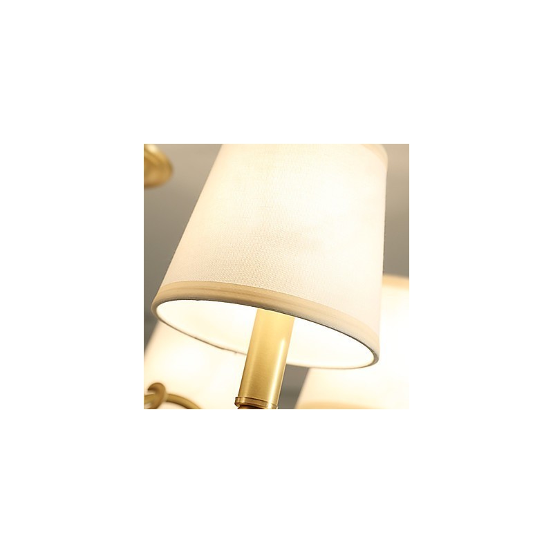 Chandelier Traditional Classic Country Brass Feature for Mini Style Metal 6 Bulbs
