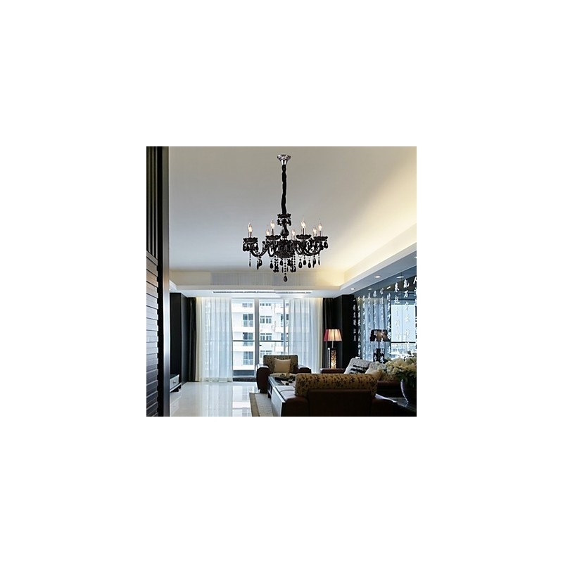 Modern Contemporary Electroplated Feature for Crystal Glass Chandelier