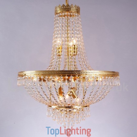 Traditional Classic Electroplated Feature for Crystal Mini Style Metal 9 Bulbs Chandelier Traditional Classic Electroplated Feature for Crystal Mini Style Metal 9 Bulbs Chandelier