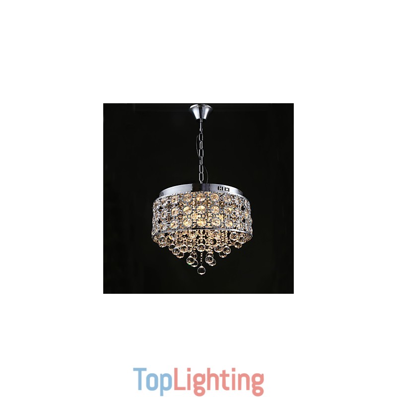 4 Lights Sunflower K9 Transparent Crystal Chandelier