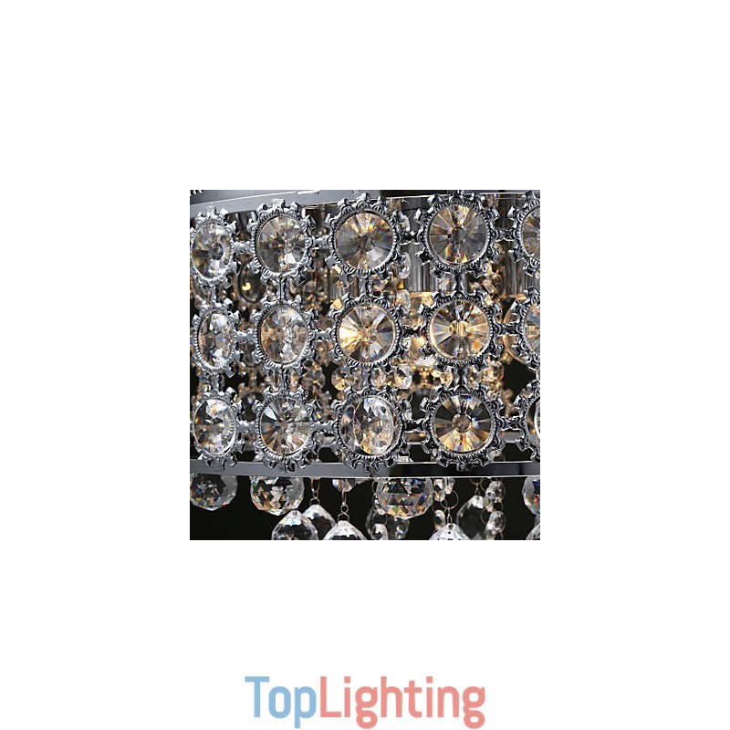 4 Lights Sunflower K9 Transparent Crystal Chandelier