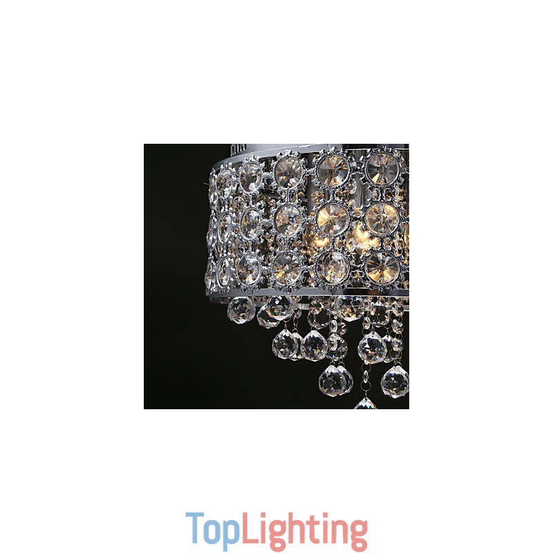 4 Lights Sunflower K9 Transparent Crystal Chandelier