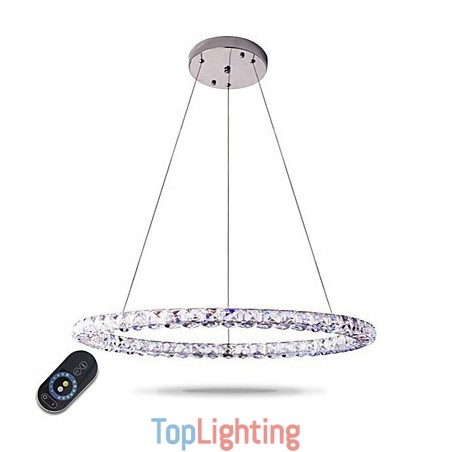 Modern Ring Crystal Pendant Light Modern Crystal Chandelier Ceiling Light Indoor Lamp Fixtures Dimmable with Remote Control Modern Ring Crystal Pendant Light Modern Crystal Chandelier Ceiling Light Indoor Lamp Fixtures Dimmable with Remote Control