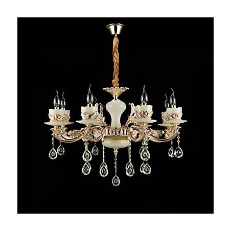 Traditional Classic Zinc Alloy Feature for Crystal Mini Style Metal 8 Bulbs Chandelier Traditional Classic Zinc Alloy Feature for Crystal Mini Style Metal 8 Bulbs Chandelier