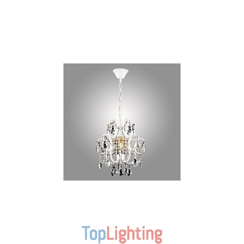 Iron Painting Chandelier with Clear Crystal Modern Lighting Lamp