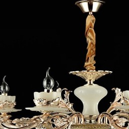 Traditional Classic Zinc Alloy Feature for Crystal Mini Style Metal 8 Bulbs Chandelier