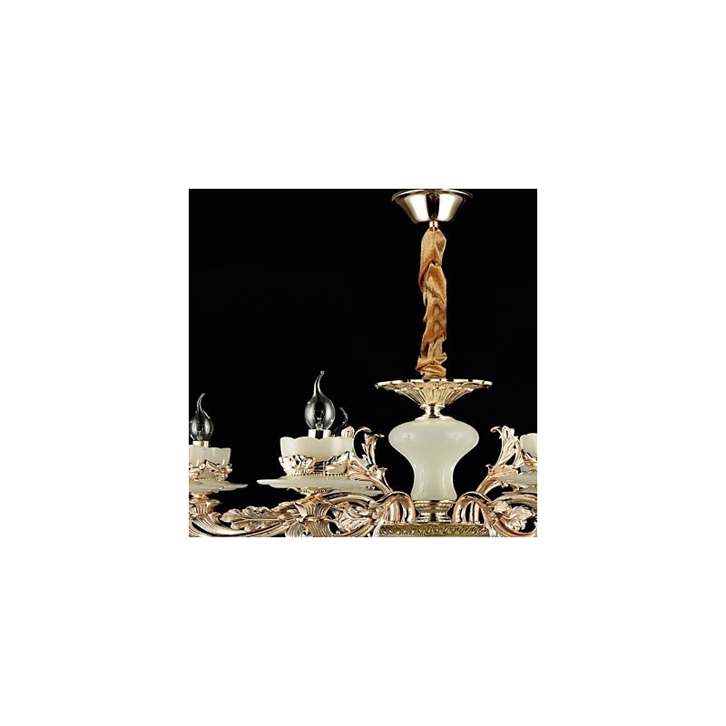 Traditional Classic Zinc Alloy Feature for Crystal Mini Style Metal 8 Bulbs Chandelier