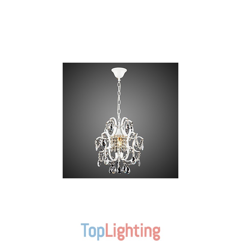 Iron Painting Chandelier with Clear Crystal Modern Lighting Lamp