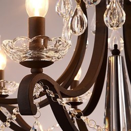 8 Lights Crystal Chandelier Modern Contemporary Traditional Classic Rustic Lodge Vintage Retro Lantern Drum Country Painting