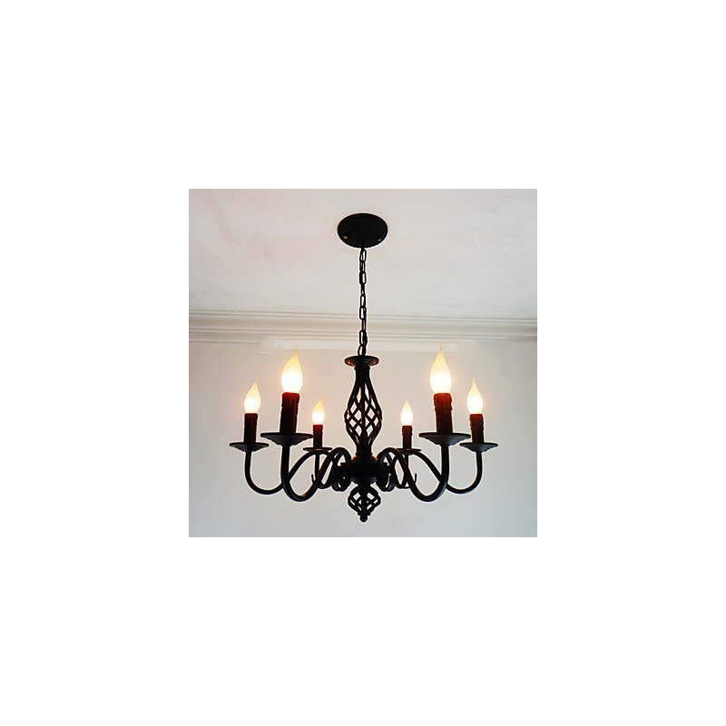 Artistic Chic & Modern Others Feature for Candle Style Metal Indoors 6 Bulbs Chandelier