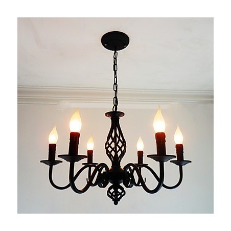 Artistic Chic & Modern Others Feature for Candle Style Metal Indoors 6 Bulbs Chandelier Artistic Chic & Modern Others Feature for Candle Style Metal Indoors 6 Bulbs Chandelier