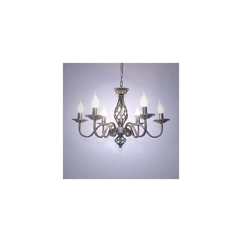 Artistic Chic & Modern Others Feature for Candle Style Metal Indoors 6 Bulbs Chandelier