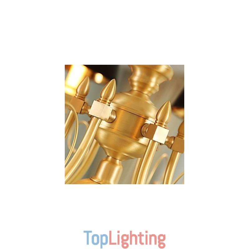 Chandelier Traditional Classic Country Brass Feature for Mini Style Metal 6 Bulbs