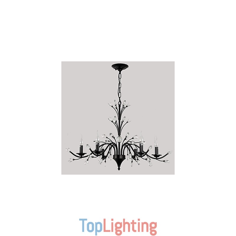 6 Lights Crystal Chandelier Modern Contemporary Traditional Classic Vintage Retro Country Painting Feature