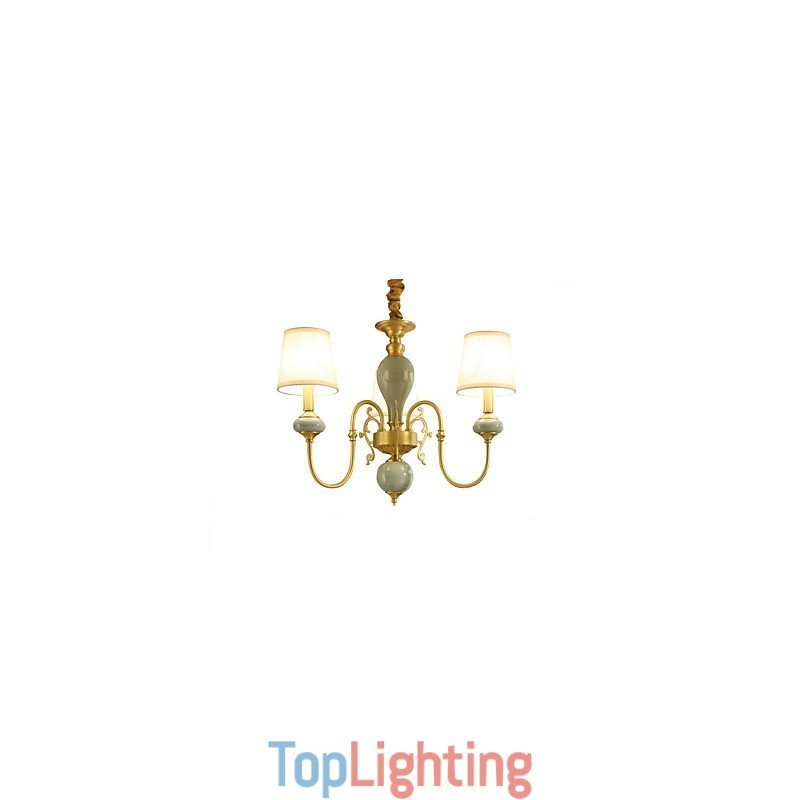 Traditional Classic Country Brass Feature for Mini Style Metal 3 Bulbs Chandelier