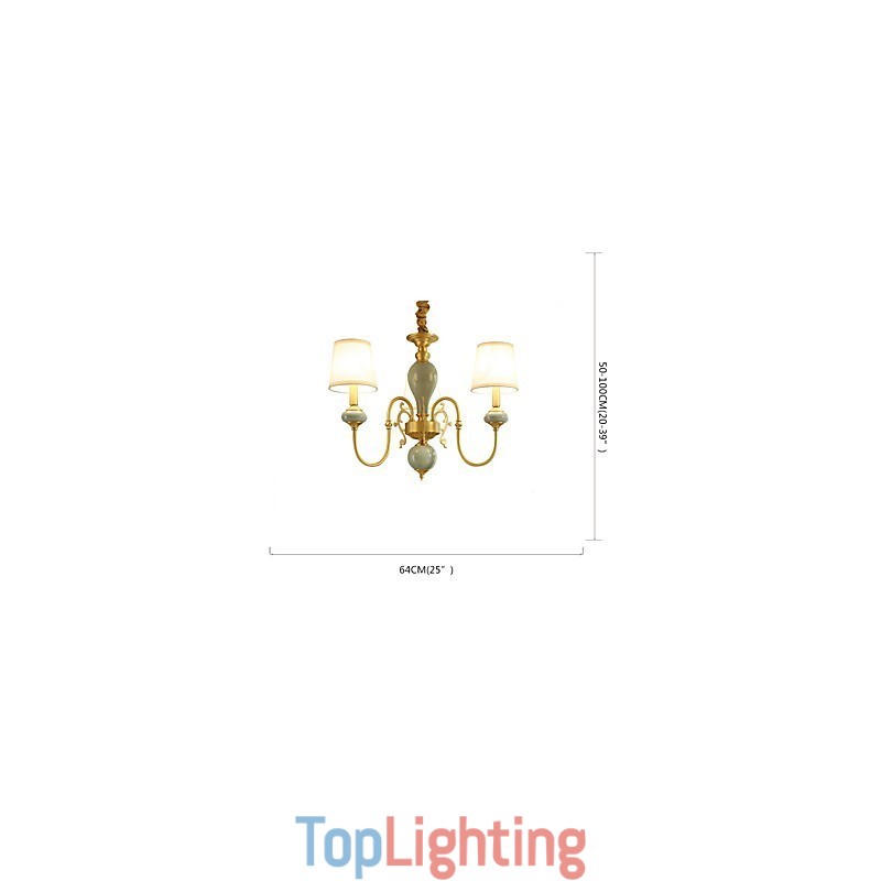 Traditional Classic Country Brass Feature for Mini Style Metal 3 Bulbs Chandelier