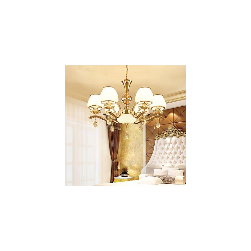 Chandelier Modern Contemporary Electroplated Feature for Crystal Metal