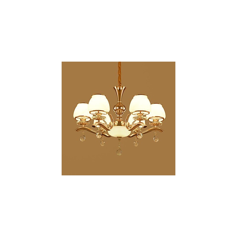 Chandelier Modern Contemporary Electroplated Feature for Crystal Metal