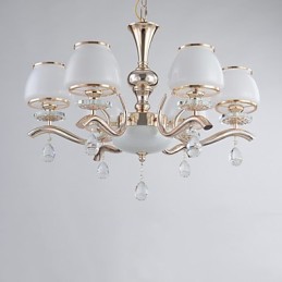 Chandelier Modern Contemporary Electroplated Feature for Crystal Metal