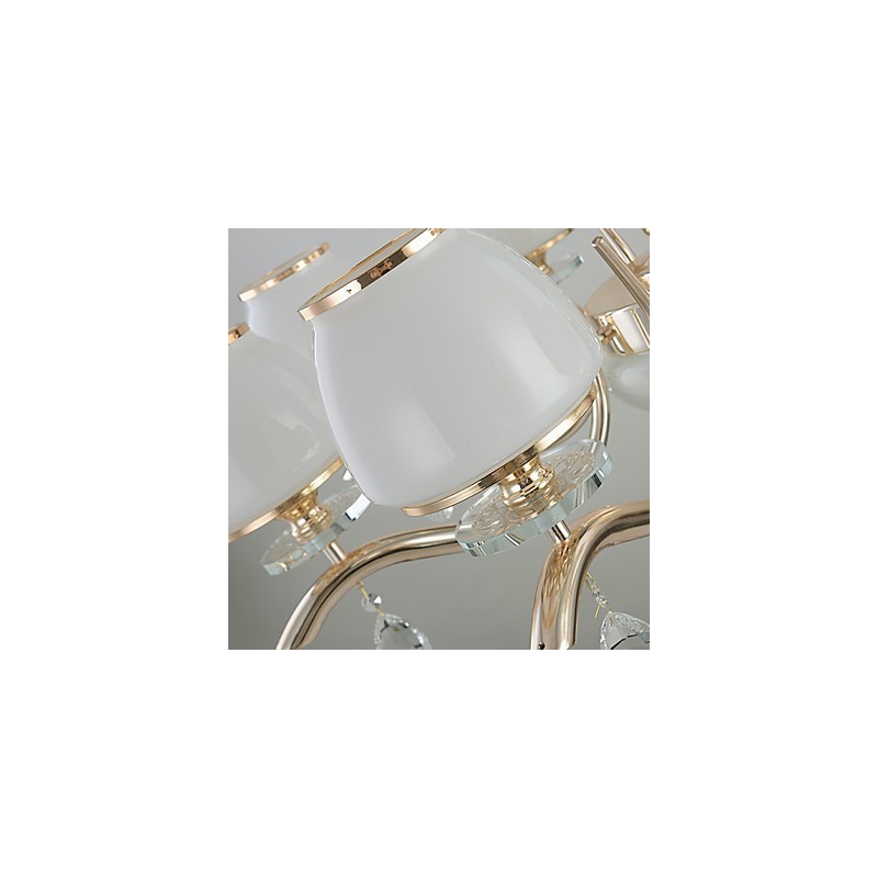 Chandelier Modern Contemporary Electroplated Feature for Crystal Metal