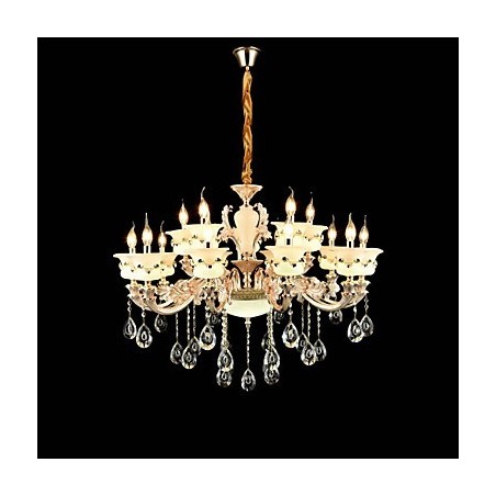 Traditional Classic Zinc Alloy Feature for Crystal Mini Style Metal Indoors Garden 15 Bulbs Chandelier Traditional Classic Zinc Alloy Feature for Crystal Mini Style Metal Indoors Garden 15 Bulbs Chandelier