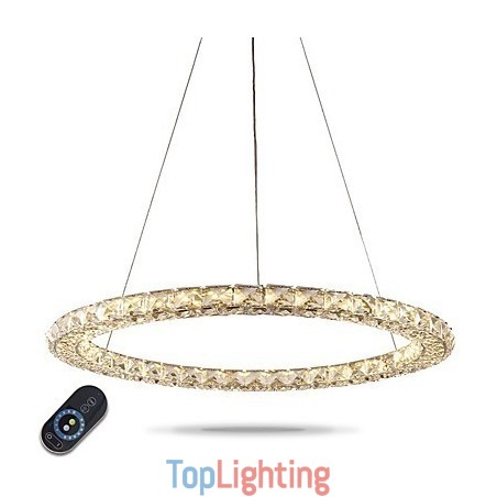 Ring Crystal Pendant Light Modern Crystal Chandelier Ceiling Lights Indoor Lamp Fixtures Dimmable with Remote Control Ring Crystal Pendant Light Modern Crystal Chandelier Ceiling Lights Indoor Lamp Fixtures Dimmable with Remote Control