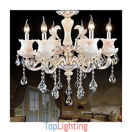 European Style Zinc Alloy Candle Crystal Pendant lamp European Style Zinc Alloy Candle Crystal Pendant lamp