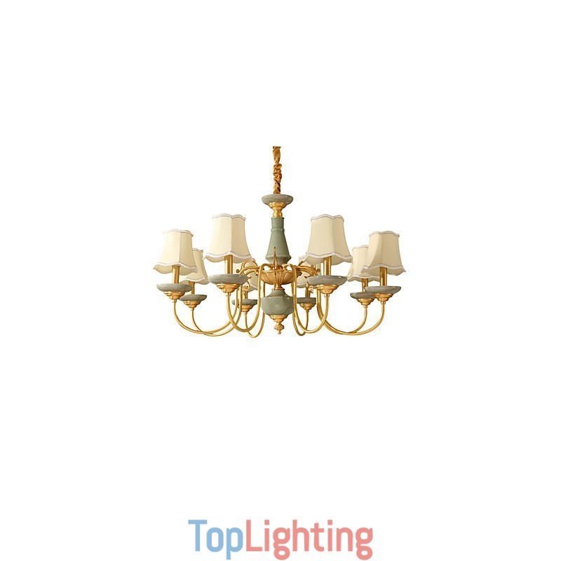 All Copper Chandelier Jade Decorative Chandelier KP8