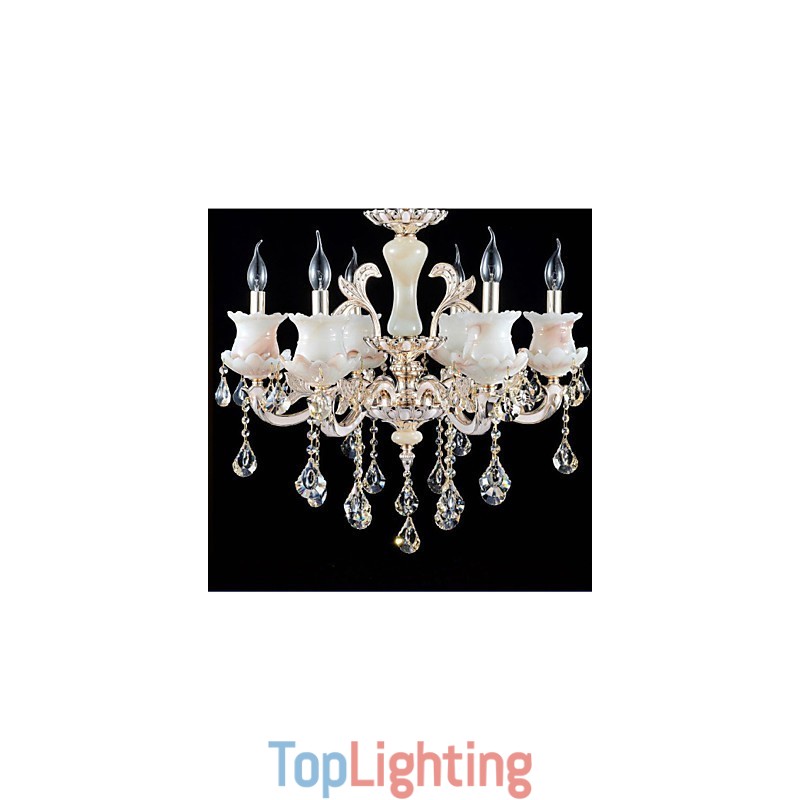 European Style Zinc Alloy Candle Crystal Pendant lamp