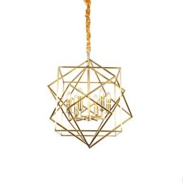 Lantern Brass Feature for Designers Metal Chandelier