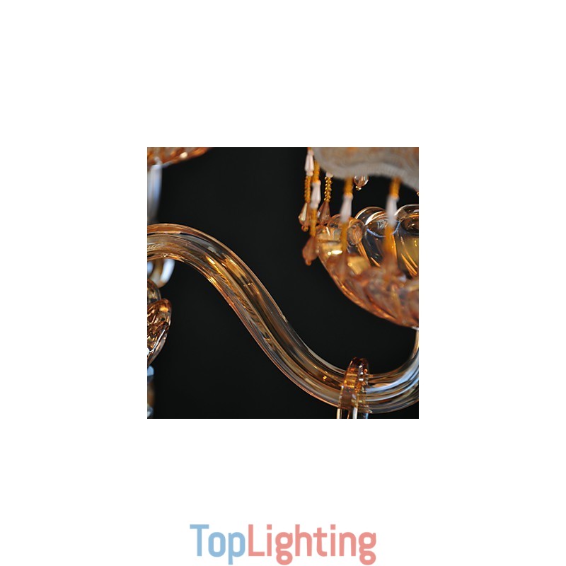 Chandelier Crystal Retro Glass 4 Light