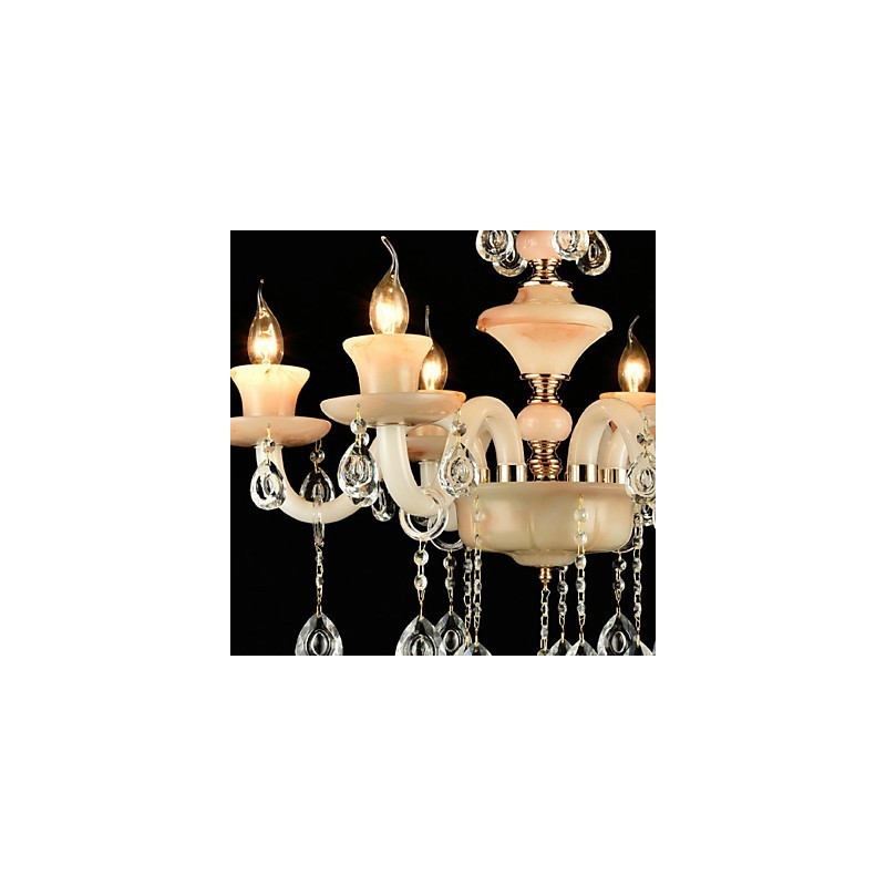 Traditional Classic Electroplated Feature for Crystal Mini Style Metal Chandelier