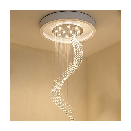 Modern Crystal Ceiling Pendant Light Indoor Chandelier Home Hanging Lighting Chandelier Lamps Fixtures 3W WARM WHITE Bulbs Modern Crystal Ceiling Pendant Light Indoor Chandelier Home Hanging Lighting Chandelier Lamps Fixtures 3W WARM WHITE Bulbs