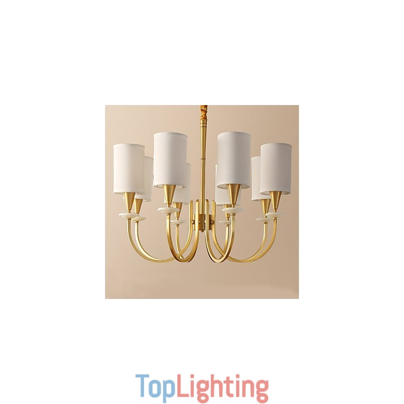 Pure Brass Chandelier Jade Decorative Chandelier