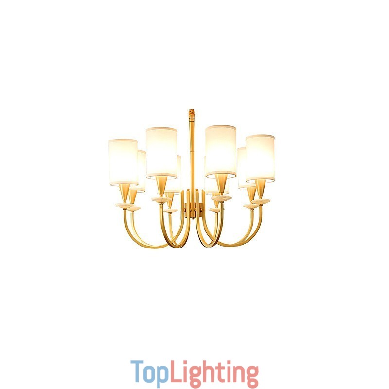 Pure Brass Chandelier Jade Decorative Chandelier