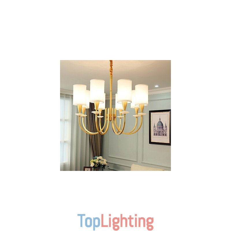 Pure Brass Chandelier Jade Decorative Chandelier