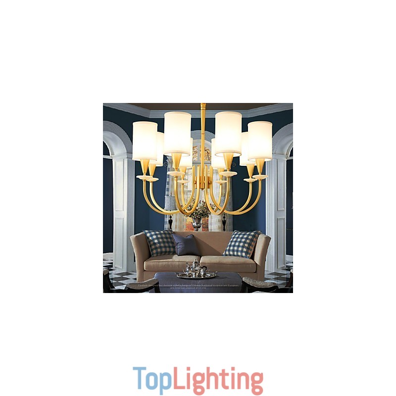 Pure Brass Chandelier Jade Decorative Chandelier