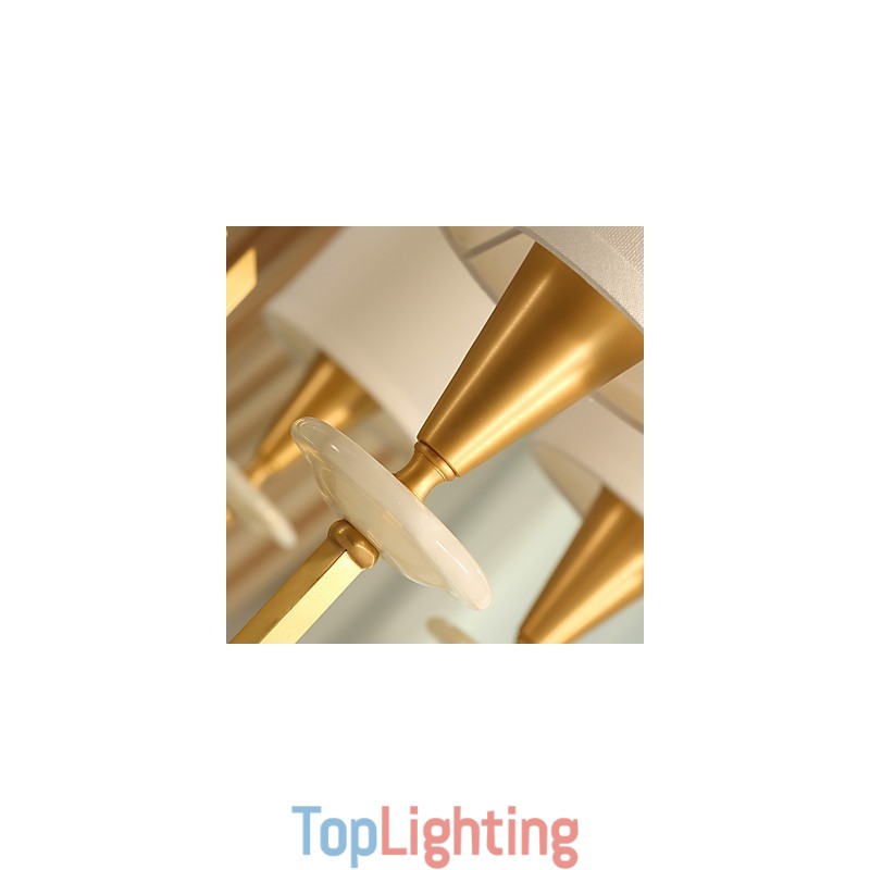 Pure Brass Chandelier Jade Decorative Chandelier