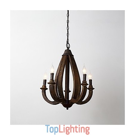 Vintage Painting Feature Mini Style Wood Bamboo Chandelier Lamp the Decorate Pendant Lamp Vintage Painting Feature Mini Style Wood Bamboo Chandelier Lamp the Decorate Pendant Lamp