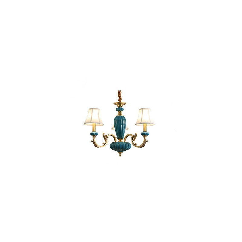 All Copper Chandelier Jade Decorative Chandelier OP